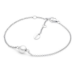 Bratara perla naturala pe lantisor argint DiAmanti SK18225B_W-G (Argint 925‰ 1,7 g.)